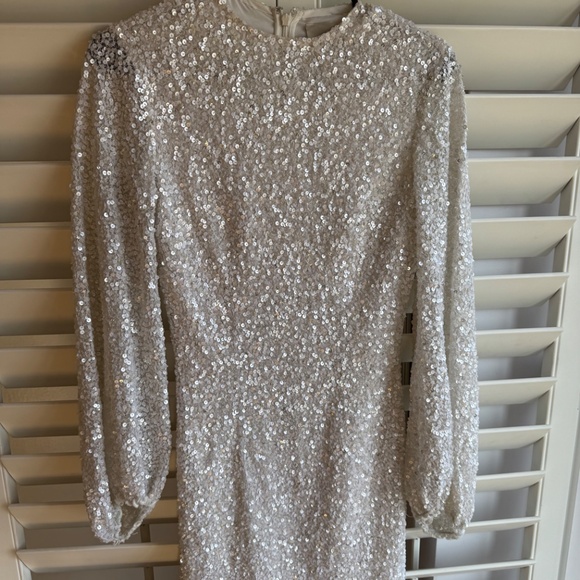 BHLDN dress size 2 GOLDIE sequin white dress - Picture 6 of 8